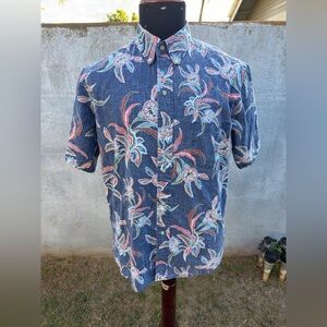 PreOwned Reyn Spooner Classic Hawaiian Print Full Button Multicolored Men's M
